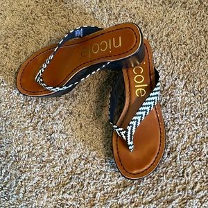 Nicole wedge flip flops